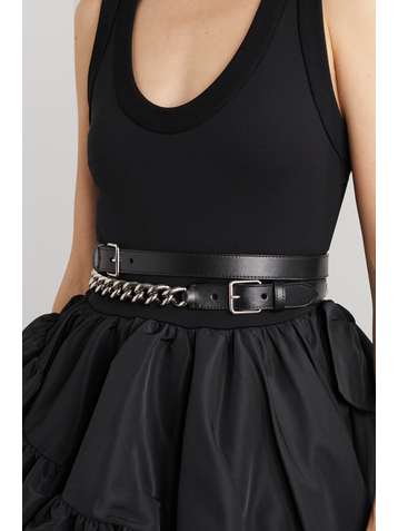 ALEXANDER MCQUEEN Ledergürtel mit Kette