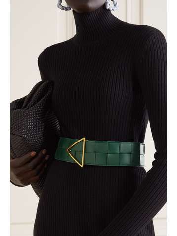 BOTTEGA VENETA Intrecciato leather waist belt