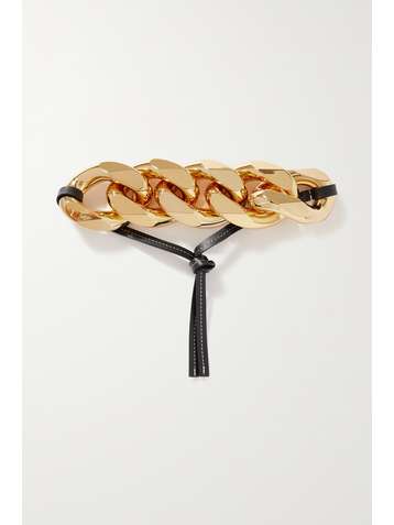 JW ANDERSON Gold-tone and leather belt