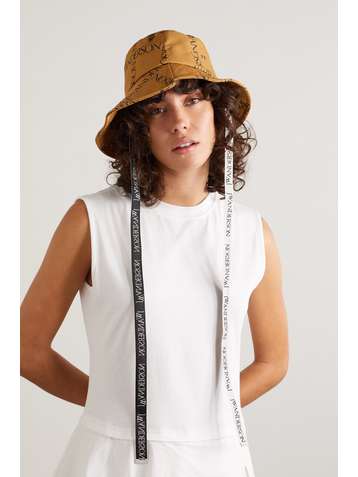 JW ANDERSON Asymmetric printed canvas bucket hat