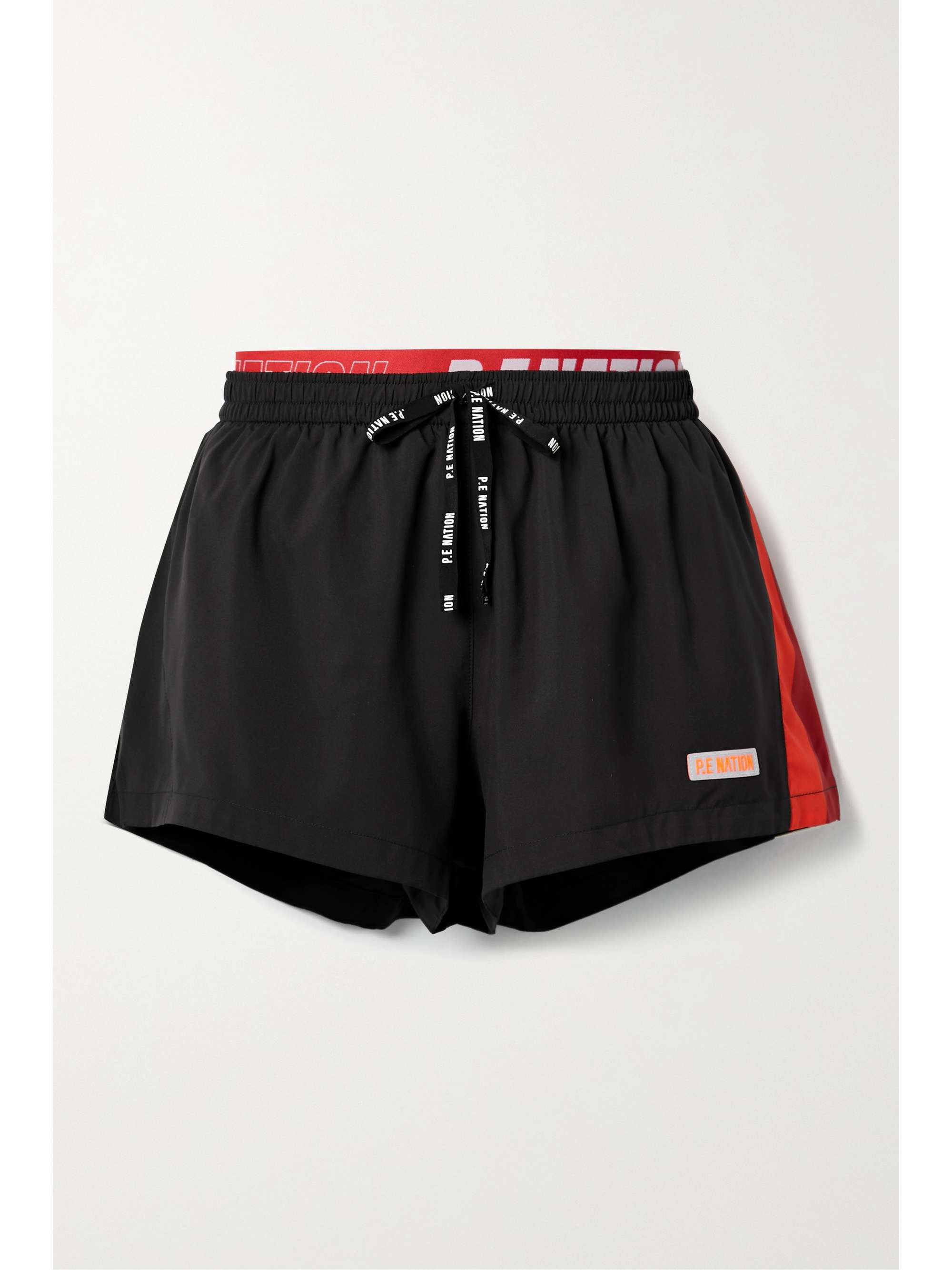 Black Courtside layered shell shorts 