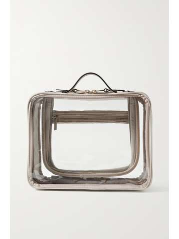 CALPAK Faux textured-leather and PVC cosmetics case
