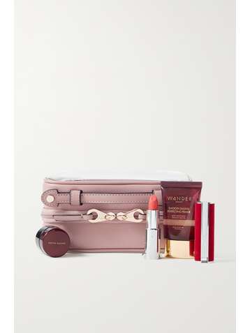 CALPAK Trousse à maquillage en cuir texturé synthétique et en PVC Mini