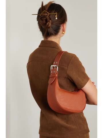 BY FAR Soho textured-leather shoulder bag