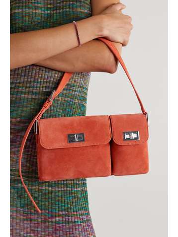 BY FAR Billy suede shoulder bag