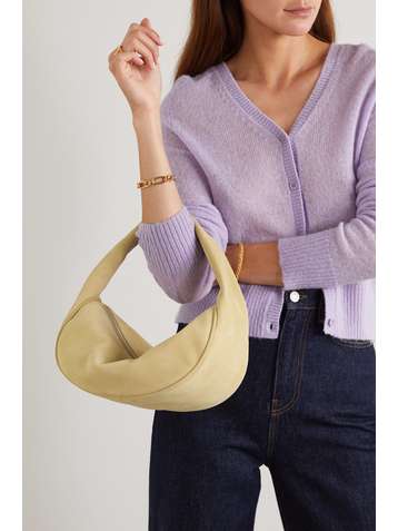 BY FAR Cush suede shoulder bag