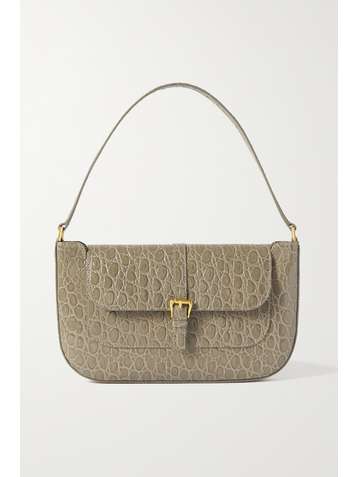 BY FAR Miranda croc-effect leather shoulder bag
