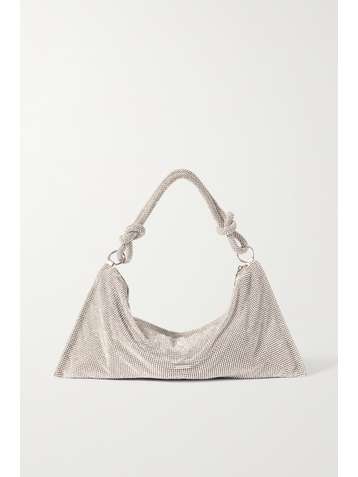 CULT GAIA Hera mini crystal-embellished satin shoulder bag