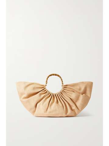 CULT GAIA Banu large gathered cotton-blend canvas tote