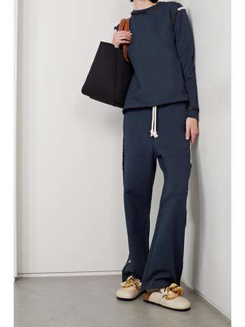 JW ANDERSON Asymmetrisches Sweatshirt aus Baumwoll-Jersey mit Stickereien
