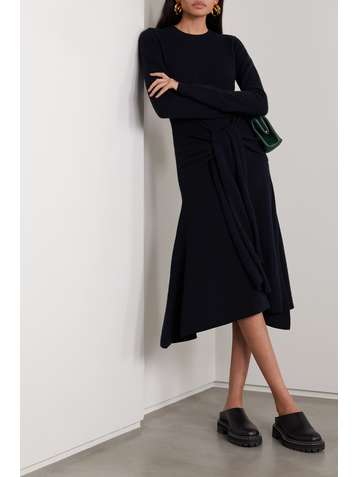 JW ANDERSON Tie-front wool midi dress