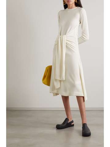 JW ANDERSON Tie-front wool midi dress