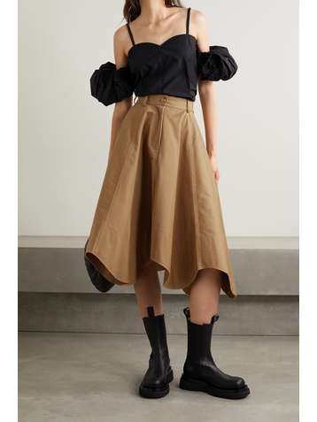 JW ANDERSON Asymmetric cotton-drill midi skirt