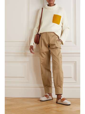 JW ANDERSON Two-tone merino wool turtleneck sweater