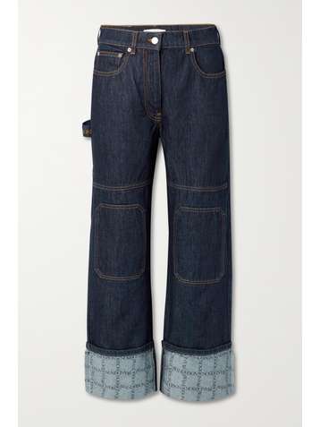 JW ANDERSON Printed high-rise straight-leg jeans