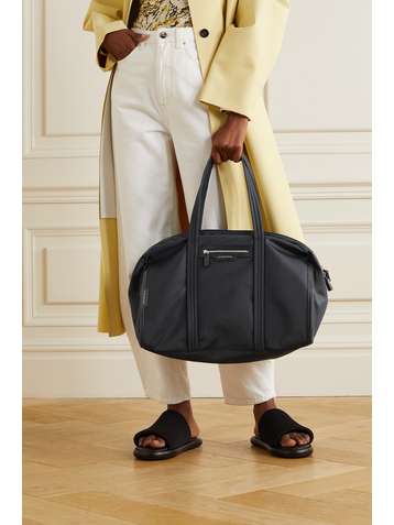 ANYA HINDMARCH Gym leather-trimmed recycled shell tote