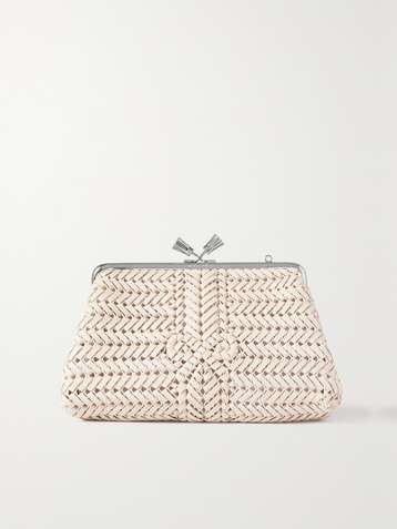 ANYA HINDMARCH Maud woven leather clutch