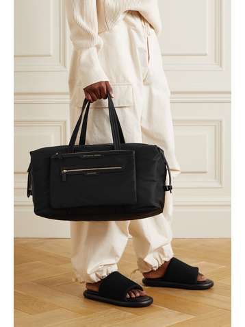 ANYA HINDMARCH Inflight leather-trimmed recycled shell weekend bag