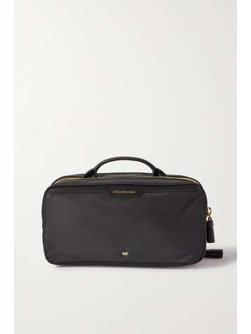 ANYA HINDMARCH + NET SUSTAIN Home Office leather-trimmed ECONYL pouch