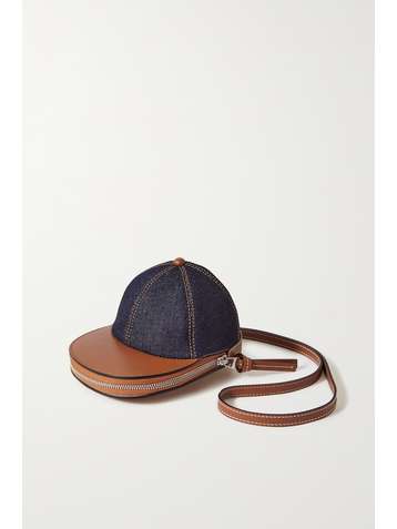 JW ANDERSON Cap denim and leather shoulder bag