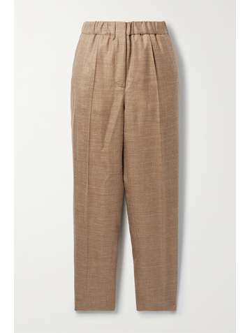 CASASOLA Pantalon fuselé en laine, soie et lin mélangés Bahia