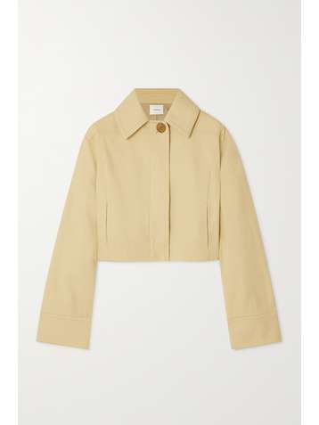 VINCE Cropped cotton-blend twill jacket