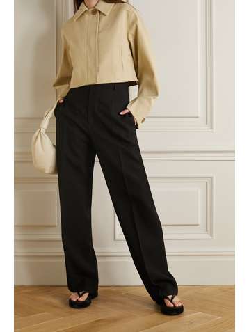 VINCE Cropped cotton-blend twill jacket