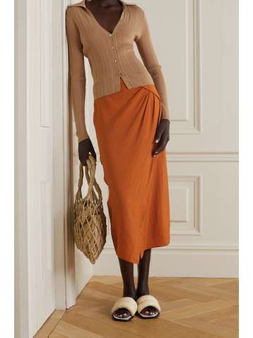 VINCE Cardigan en coton côtelé