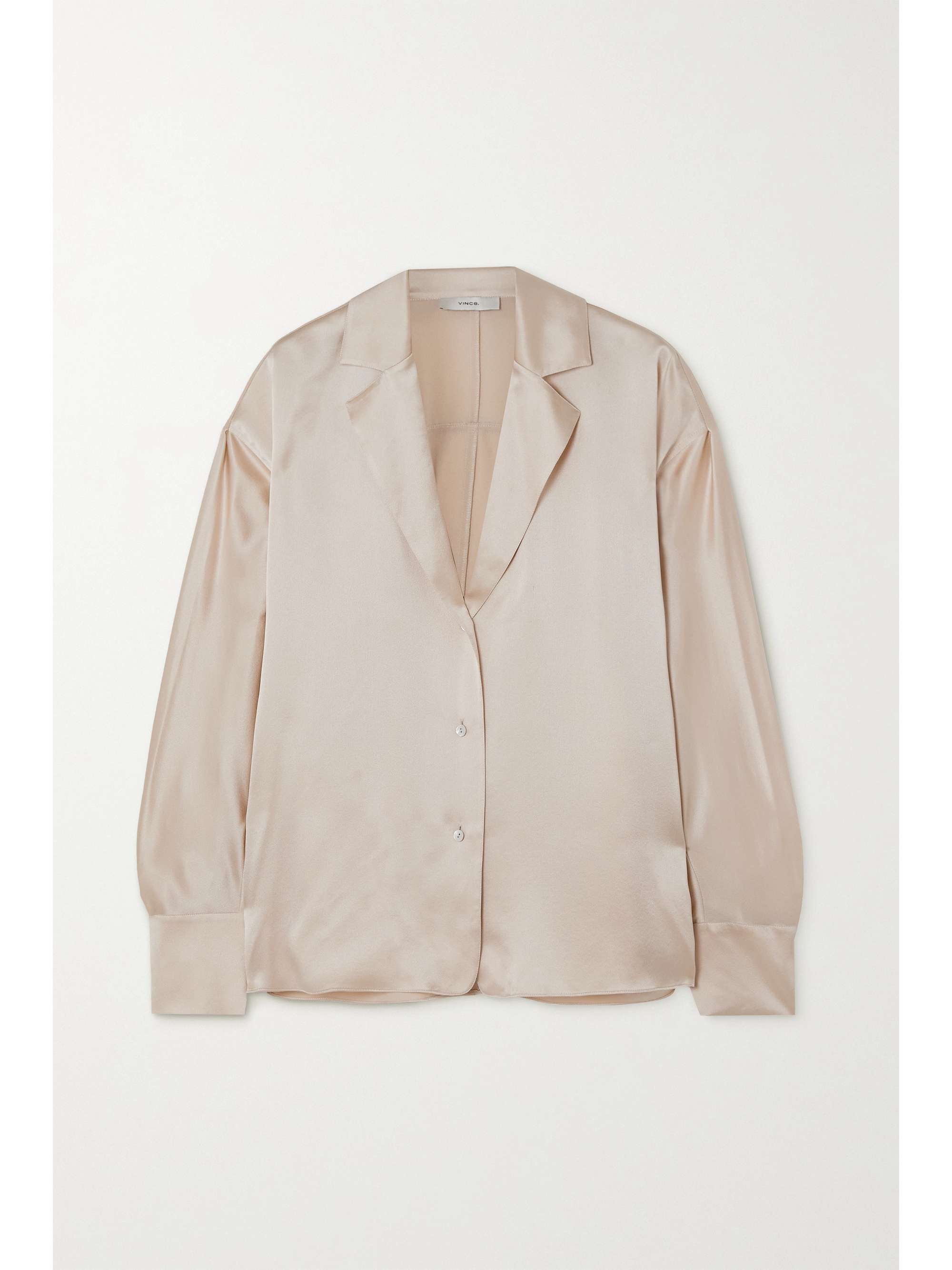 Ivory Silk-satin blouse | VINCE | NET-A 