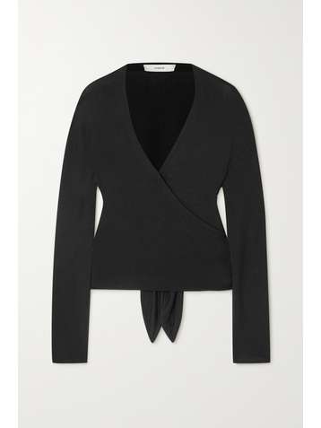 VINCE Cardigan cache-cœur en jersey stretch