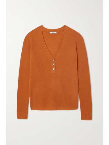 VINCE Haut en cachemire Henley