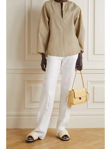 VINCE Blouse en popeline de coton