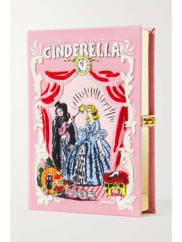 OLYMPIA LE-TAN Pochette en toile à broderies et à appliqués Cinderella