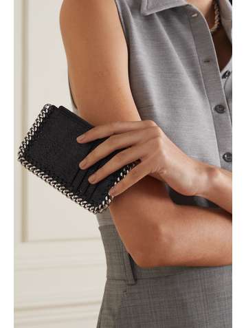 STELLA MCCARTNEY The Falabella vegetarian brushed-leather cardholder