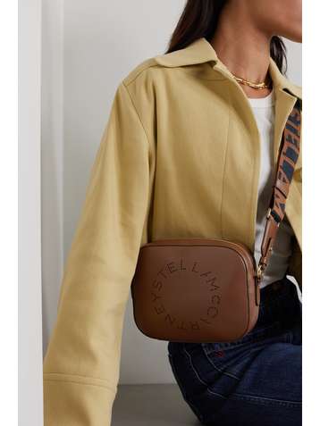 STELLA MCCARTNEY + NET SUSTAIN perforated vegetarian leather camera bag