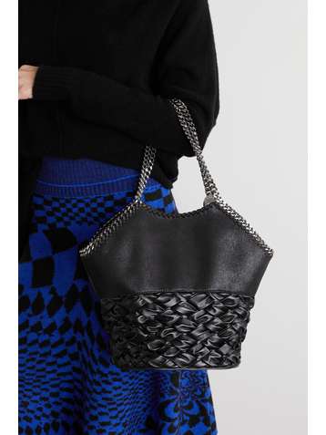 STELLA MCCARTNEY + NET SUSTAIN Falabella medium woven vegetarian leather tote