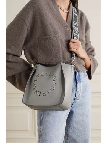 STELLA MCCARTNEY Perforated vegetarian leather shoulder bag