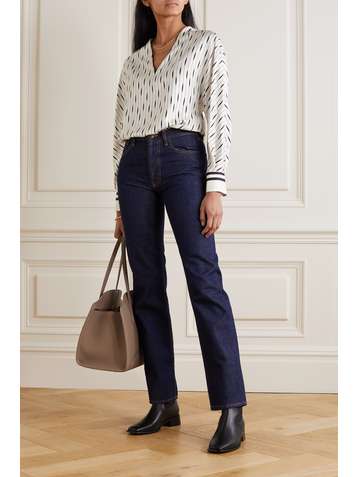 LORO PIANA Madoline Galleria printed silk-twill blouse