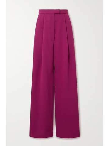 ALEX PERRY Hale pleated crepe wide-leg pants
