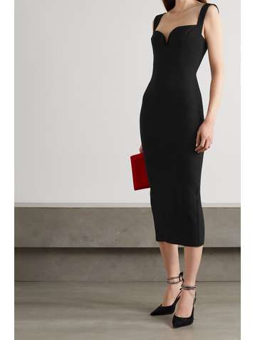 ALEX PERRY Spencer crepe midi dress