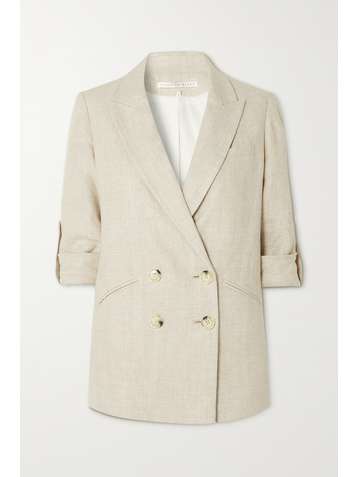 VERONICA BEARD Blazer à double boutonnage en serge de lin Parineti