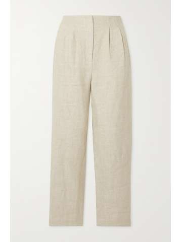 VERONICA BEARD Pantalon slim en serge de lin à plis Zeenat