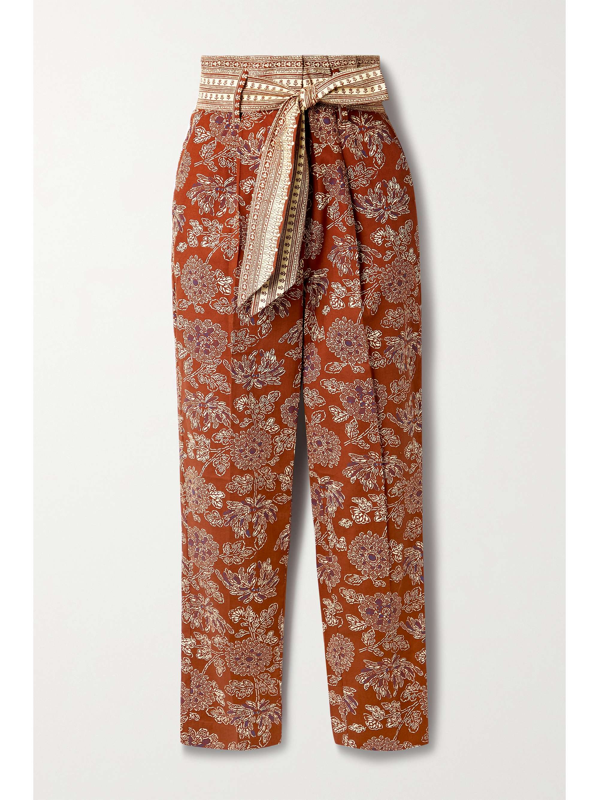 Brick Clerence belted printed cotton 