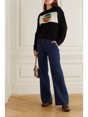 BELLA FREUD David organic high-rise wide-leg jeans