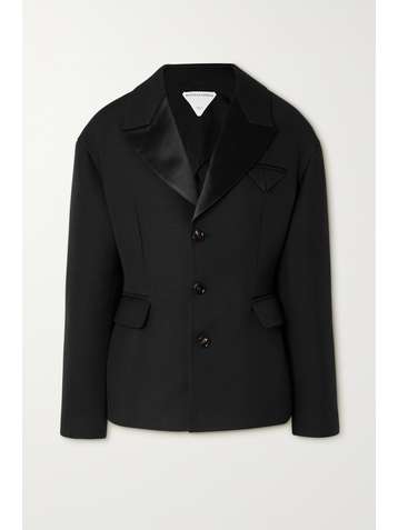 BOTTEGA VENETA Veste en grain de poudre à finitions en satin