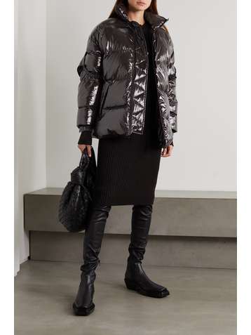 BOTTEGA VENETA Hooded quilted glossed-shell down jacket