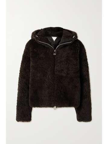 BOTTEGA VENETA Veste à capuche en peau lainée