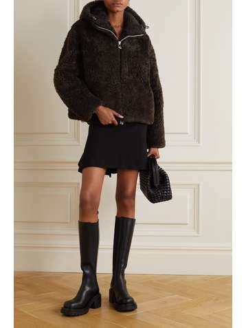 BOTTEGA VENETA Veste à capuche en peau lainée