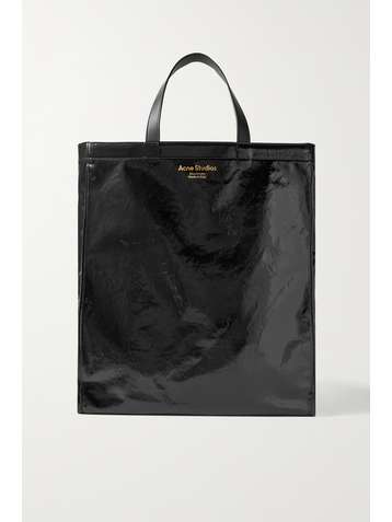 ACNE STUDIOS Leather-trimmed coated-twill tote