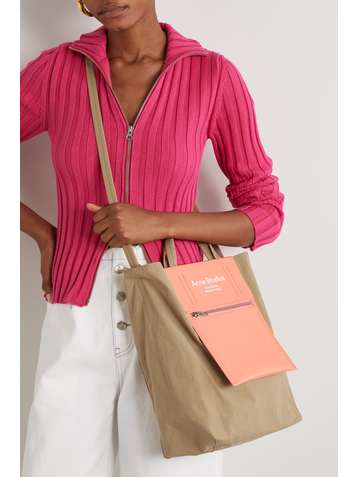 ACNE STUDIOS Baker Out medium canvas and printed leather tote